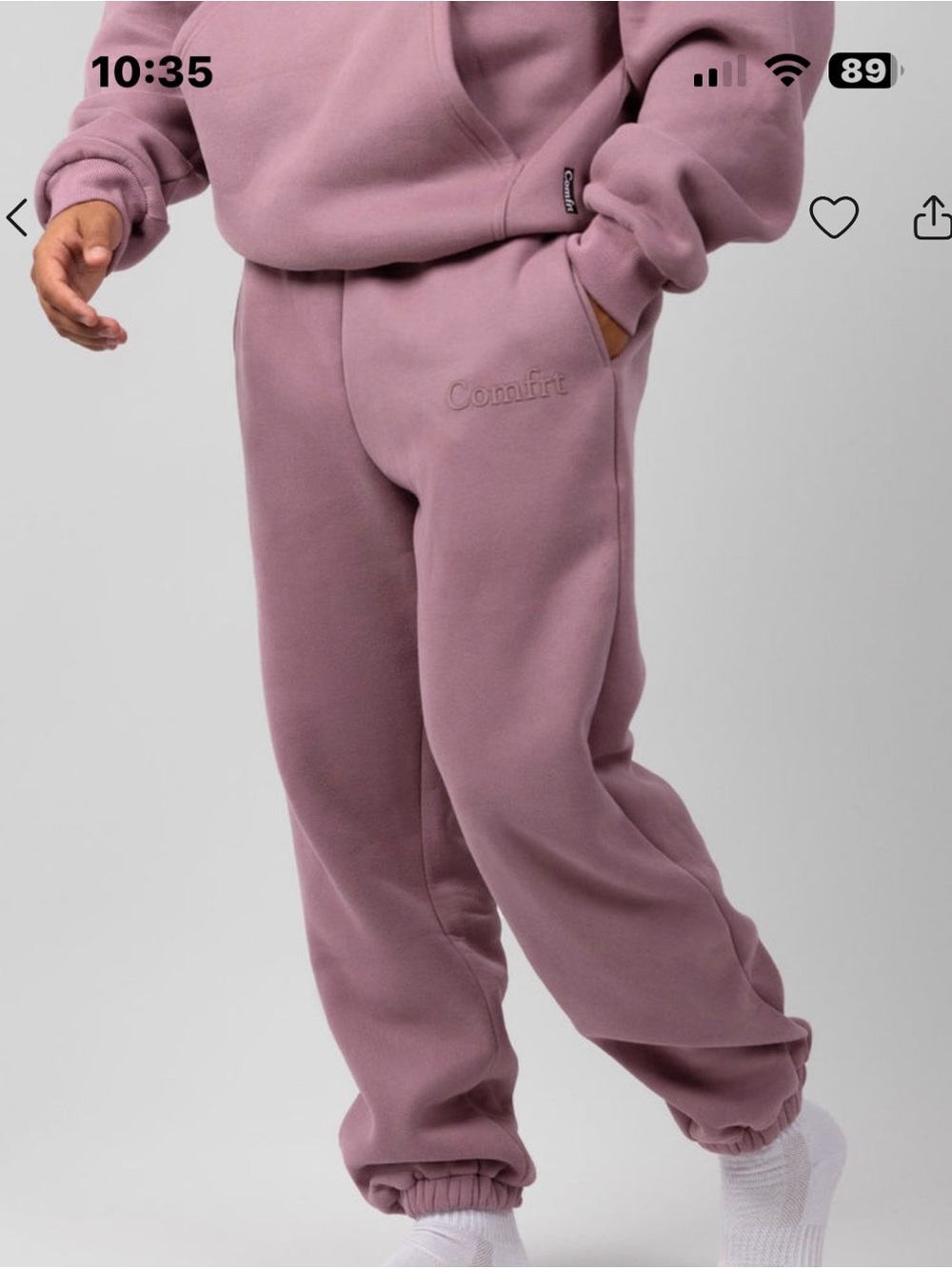 Comfrt Minimalist Sweatpants in Orchid